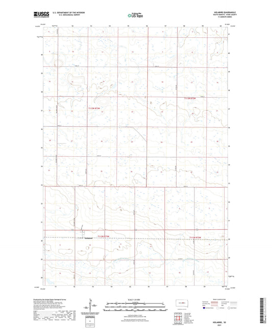 Holabird South Dakota US Topo Map Image