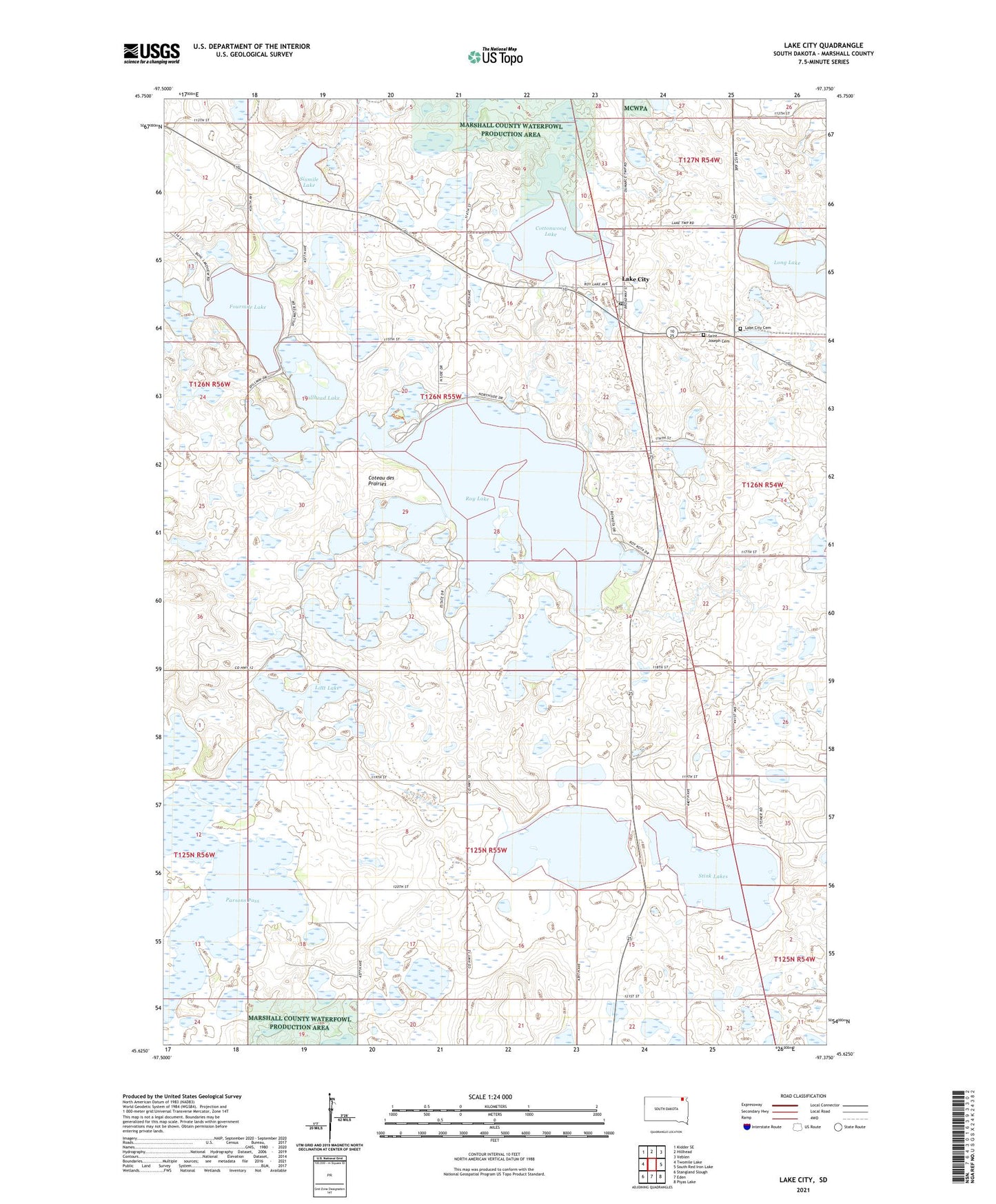 Lake City South Dakota US Topo Map Image