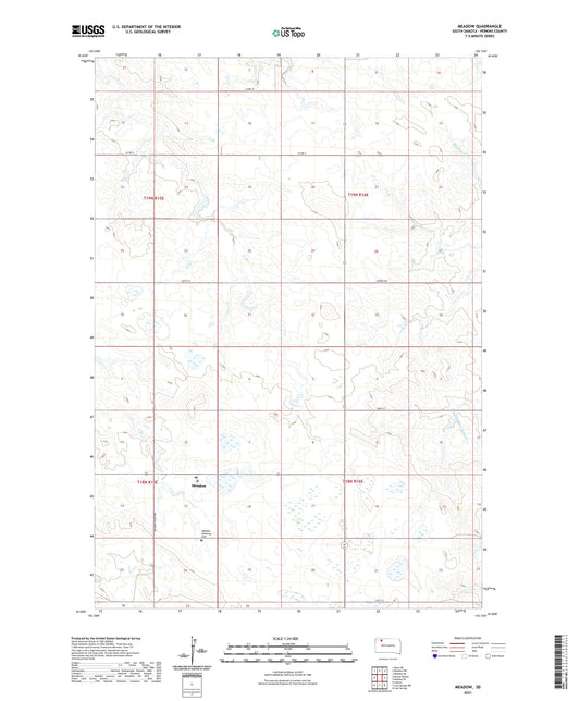 Meadow South Dakota US Topo Map Image