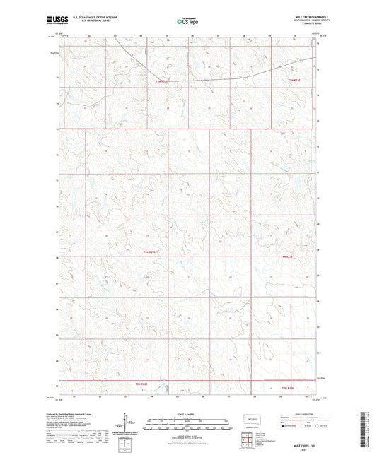 Mule Creek South Dakota US Topo Map Image