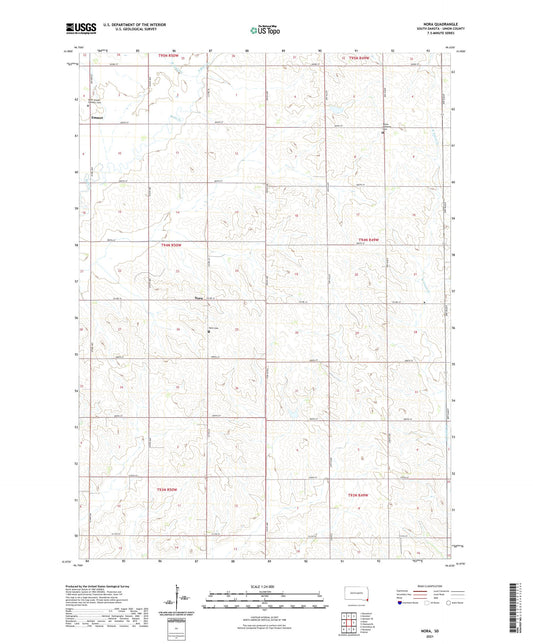 Nora South Dakota US Topo Map Image