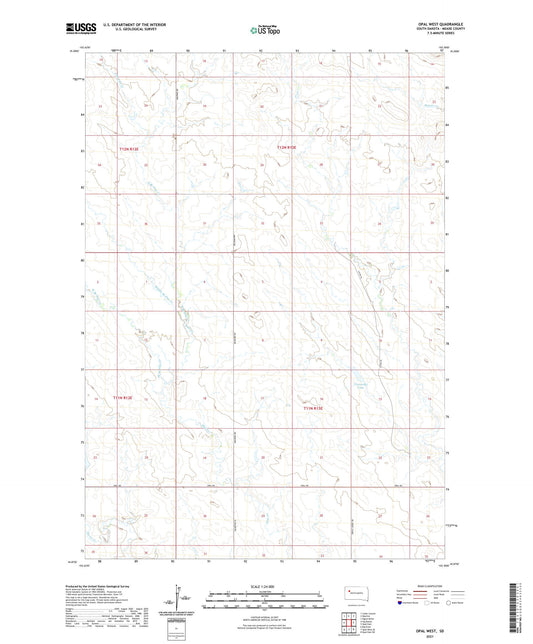 Opal West South Dakota US Topo Map Image