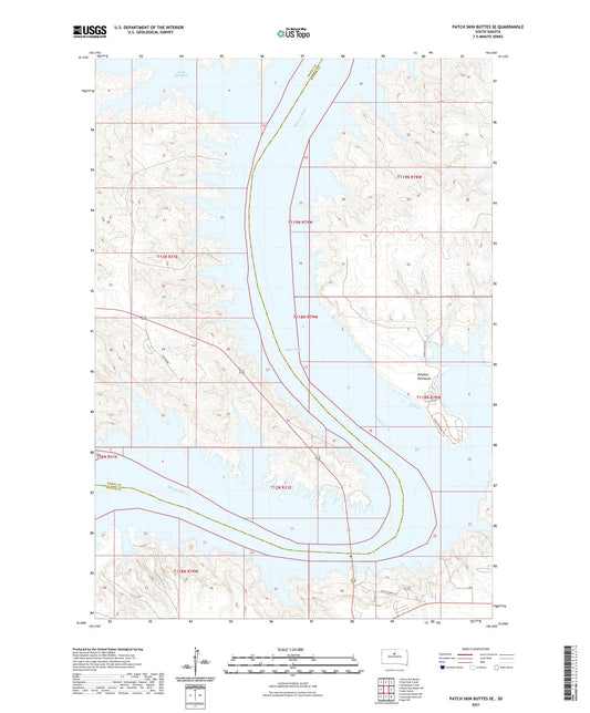 Patch Skin Buttes SE South Dakota US Topo Map Image