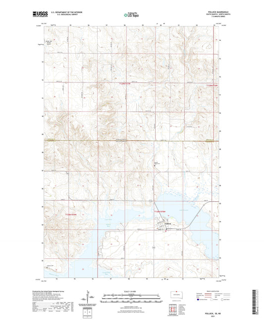 Pollock South Dakota US Topo Map Image