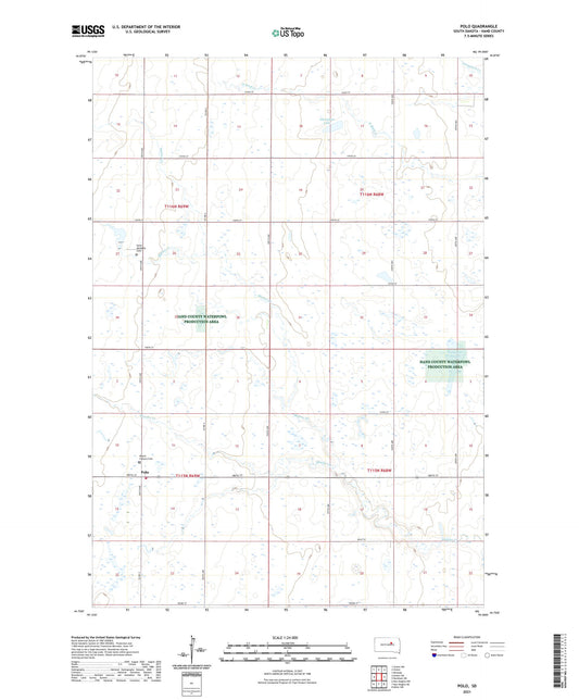 Polo South Dakota US Topo Map Image