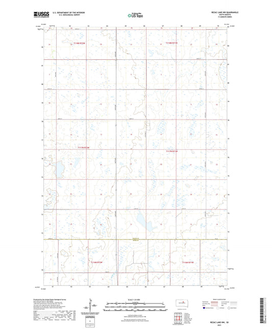 Rezac Lake NW South Dakota US Topo Map Image