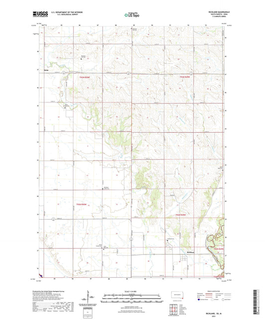 Richland South Dakota US Topo Map Image