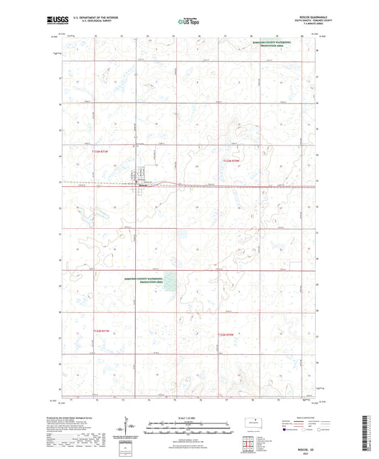 Roscoe South Dakota US Topo Map Image