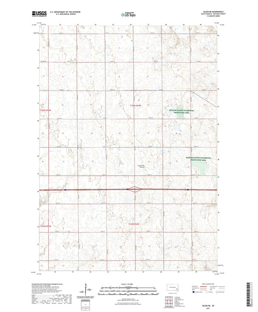 Salem NE South Dakota US Topo Map Image