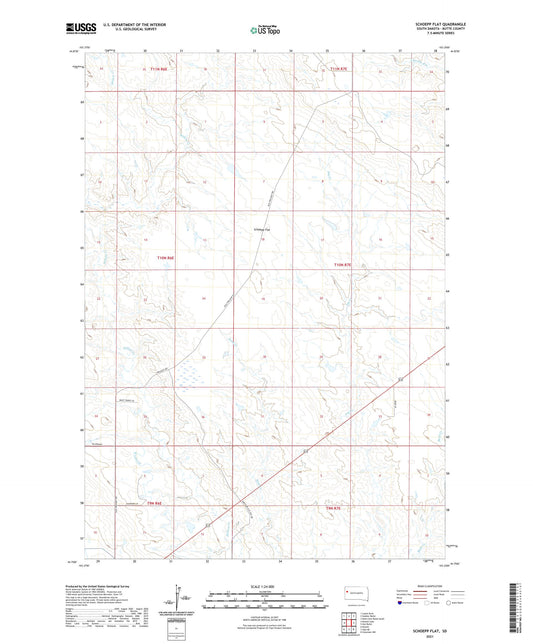 Schoepp Flat South Dakota US Topo Map Image