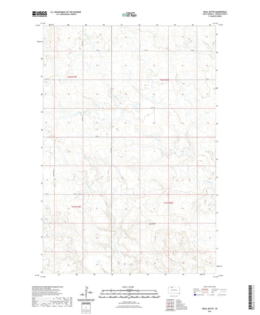 Skull Butte South Dakota US Topo Map Image