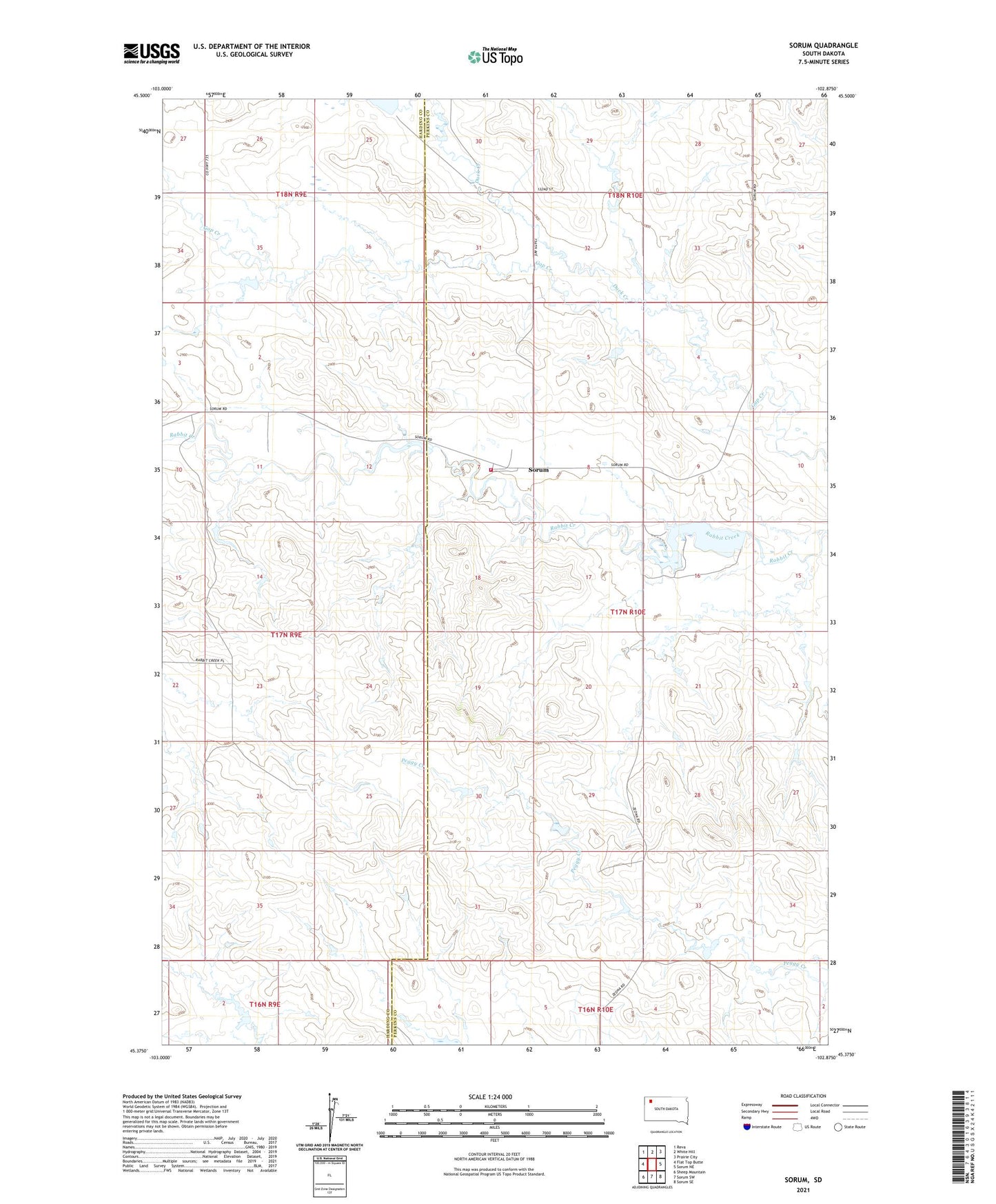 Sorum South Dakota US Topo Map Image