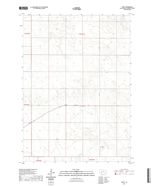 Swett South Dakota US Topo Map Image