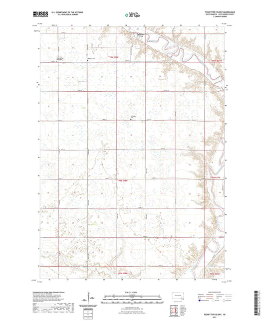 Tschetter Colony South Dakota US Topo Map Image