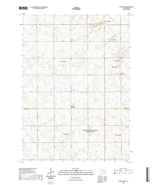 Turkey Ridge South Dakota US Topo Map Image