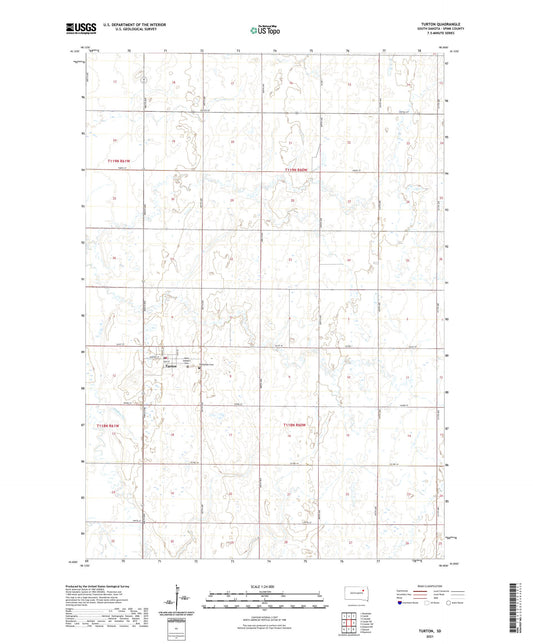 Turton South Dakota US Topo Map Image