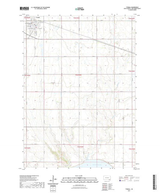 Tyndall South Dakota US Topo Map Image