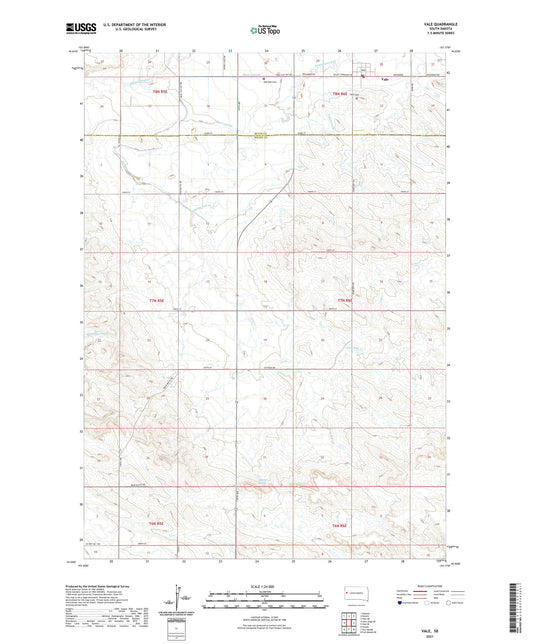 Vale South Dakota US Topo Map Image