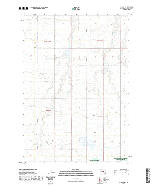Vayland NW South Dakota US Topo Map Image