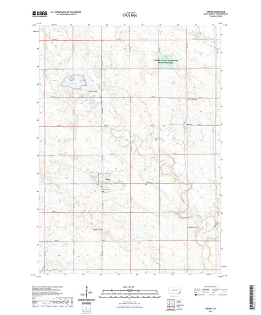 Viborg South Dakota US Topo Map Image