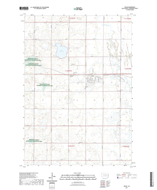 Volga South Dakota US Topo Map Image