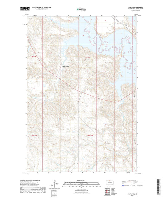 Wakpala SE South Dakota US Topo Map Image