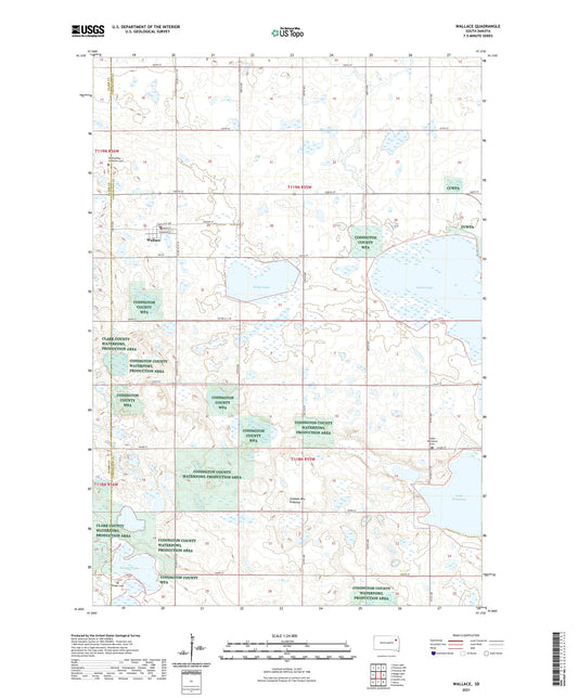 Wallace South Dakota US Topo Map Image