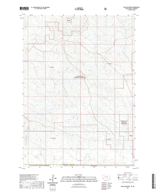 Wallace Ranch South Dakota US Topo Map Image