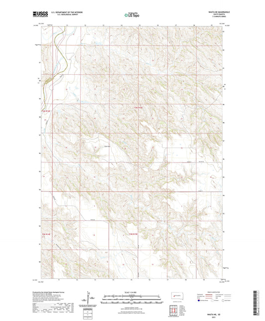 Wasta NE South Dakota US Topo Map Image