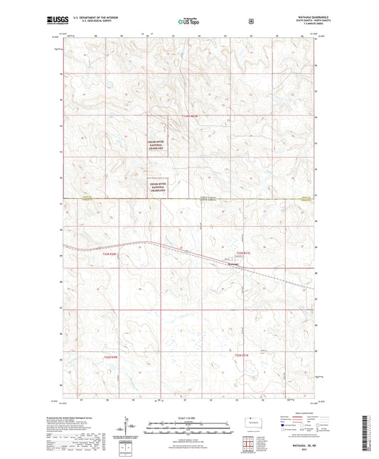 Watauga South Dakota US Topo Map Image