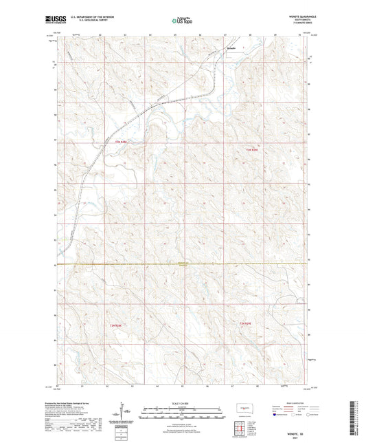 Wendte South Dakota US Topo Map Image