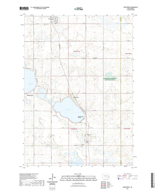 Wentworth South Dakota US Topo Map Image