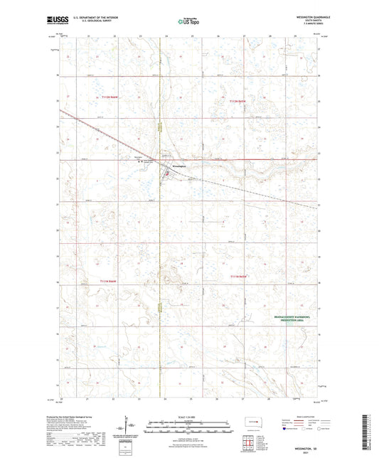 Wessington South Dakota US Topo Map Image