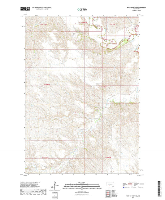West of Westover South Dakota US Topo Map Image