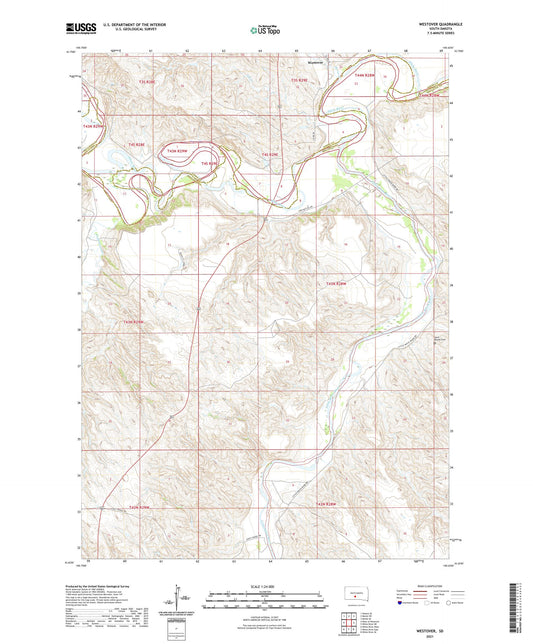 Westover South Dakota US Topo Map Image