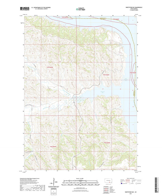 Whetstone Bay South Dakota US Topo Map Image
