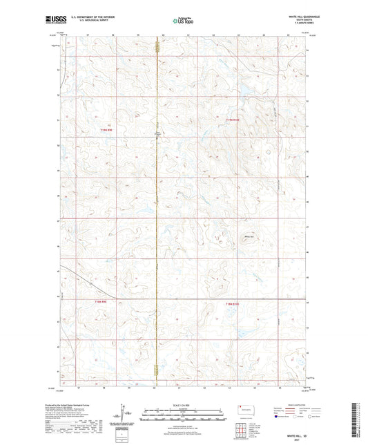 White Hill South Dakota US Topo Map Image