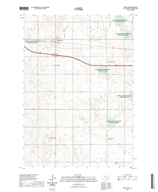 White Lake South Dakota US Topo Map Image