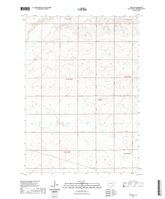 White SE South Dakota US Topo Map Image