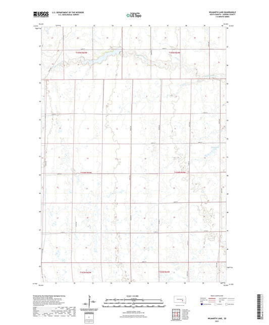 Wilmarth Lake South Dakota US Topo Map Image