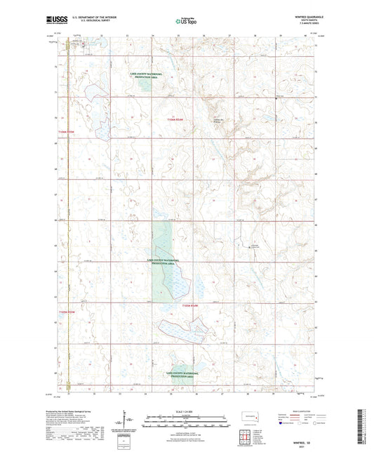 Winfred South Dakota US Topo Map Image