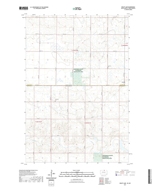 Wolff Lake South Dakota US Topo Map Image