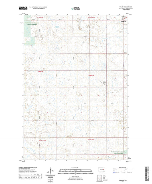 Wolsey SE South Dakota US Topo Map Image
