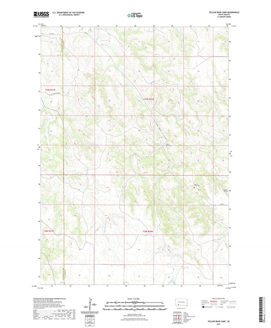 Yellow Bear Camp South Dakota US Topo Map Image