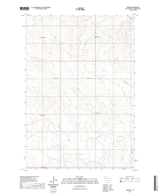 Zeona NE South Dakota US Topo Map Image