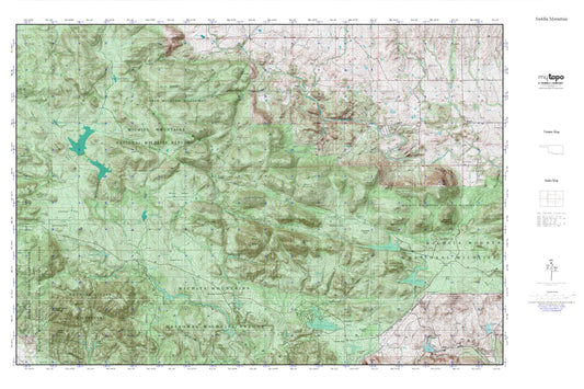 Saddle Mountain MyTopo Explorer Series Map Image