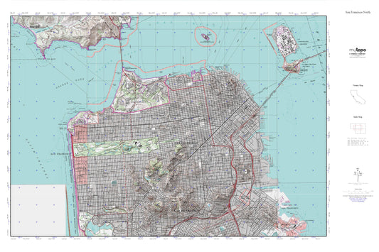 San Francisco North MyTopo Explorer Series Map Image