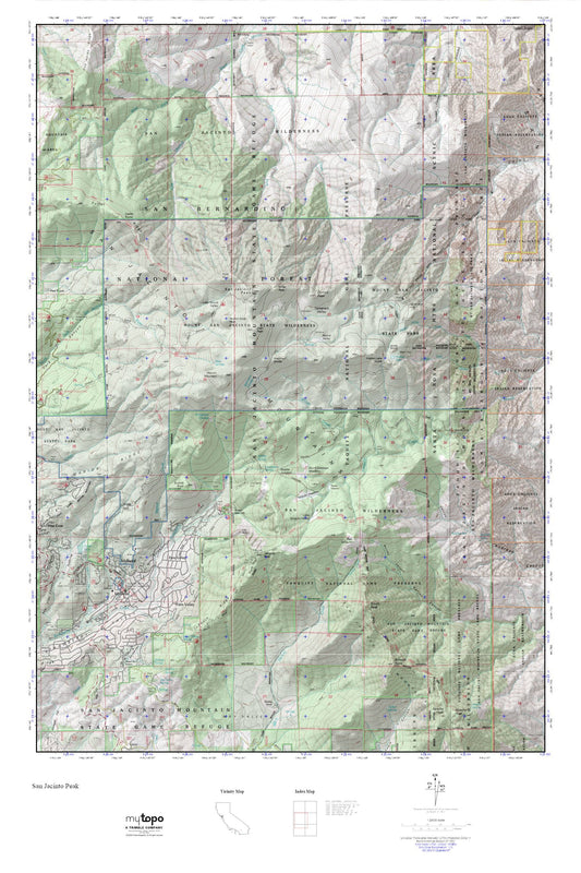 San Jacinto MyTopo Explorer Series Map Image