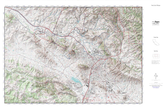 San Luis Obispo MyTopo Explorer Series Map Image