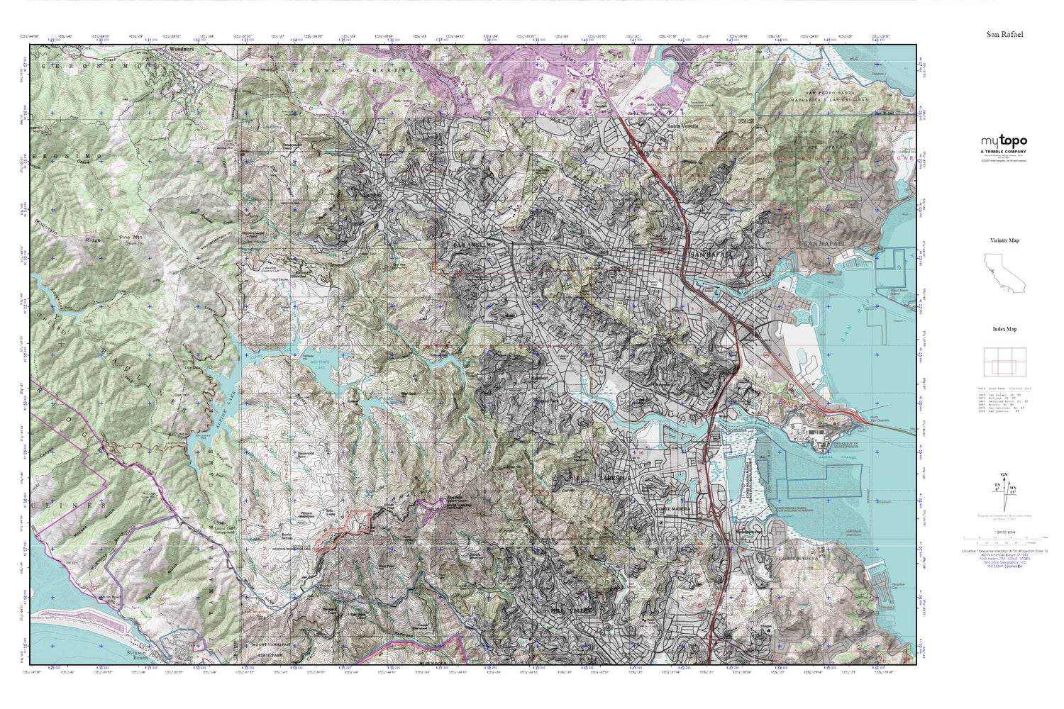 San Rafael MyTopo Explorer Series Map Image